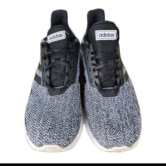 Size 12 - adidas Duramo 9 Black Mens Running Shoes Black White - Picture 5 of 8